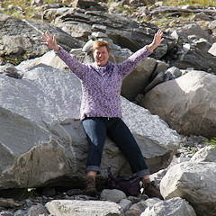 Anja bij foot gletsjer