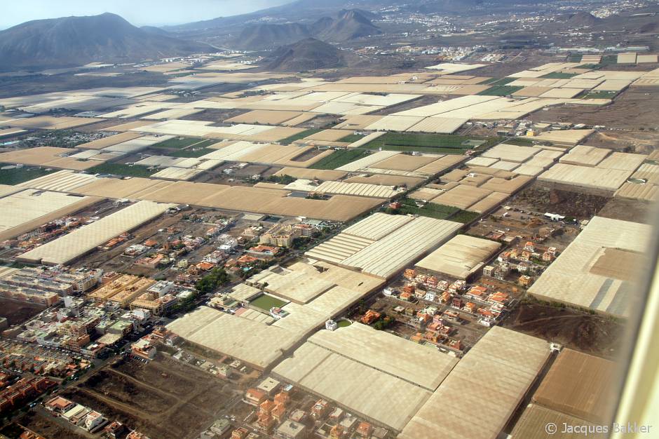 Bananenplantages op Tenrife vanuit de lucht