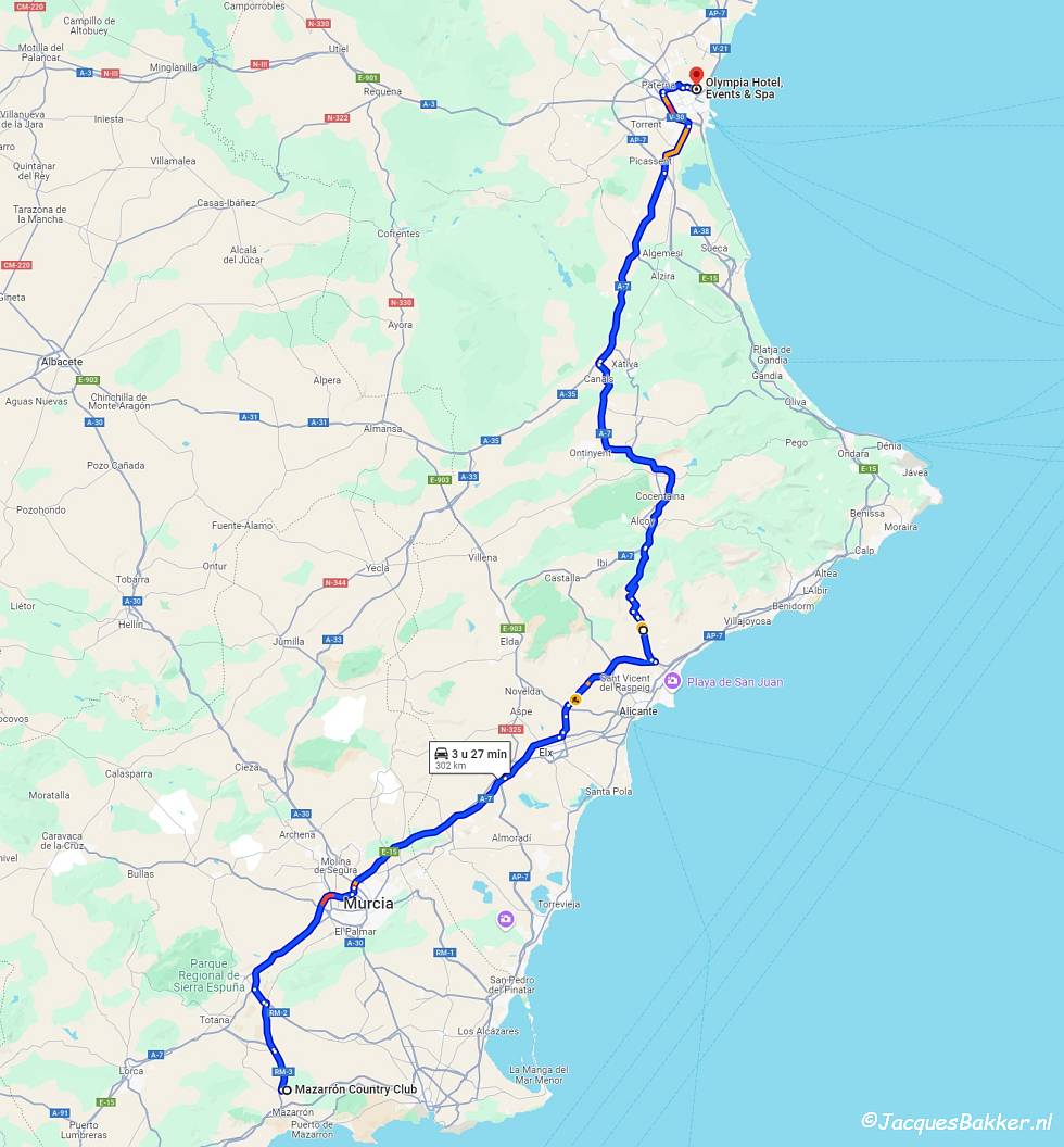 Santa Pola naar Mazarrón